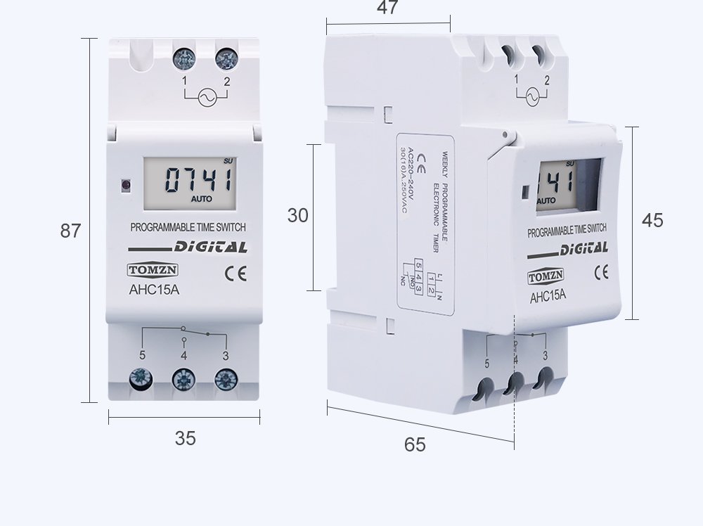 New Tomzn Digital Timer 30A weekly programmable for solar wapda net metering green meter electrical device - Image 3